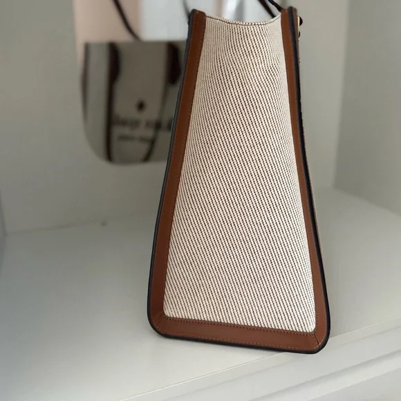 Kate Spade Ellie Large Canvas & Leather
Tote - Warm Gingerbread - NWOT - Picture 6 of 16